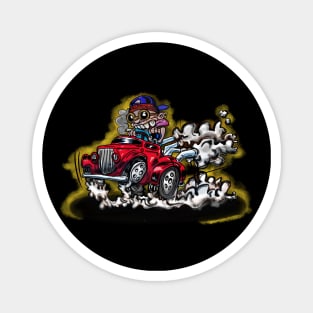 So Cal Hot Rod drag racing cartoon Magnet